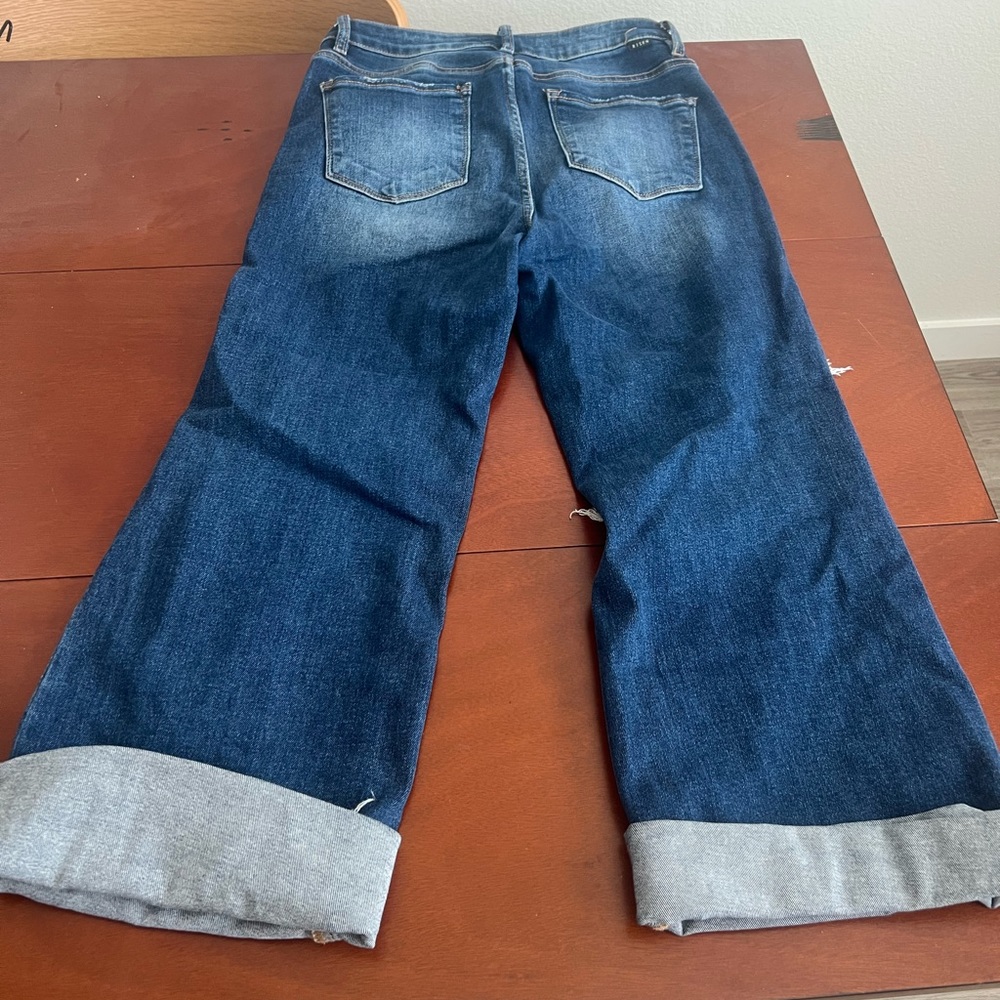 High Rise Blue Distressed Jeans - Picture 2 of 7